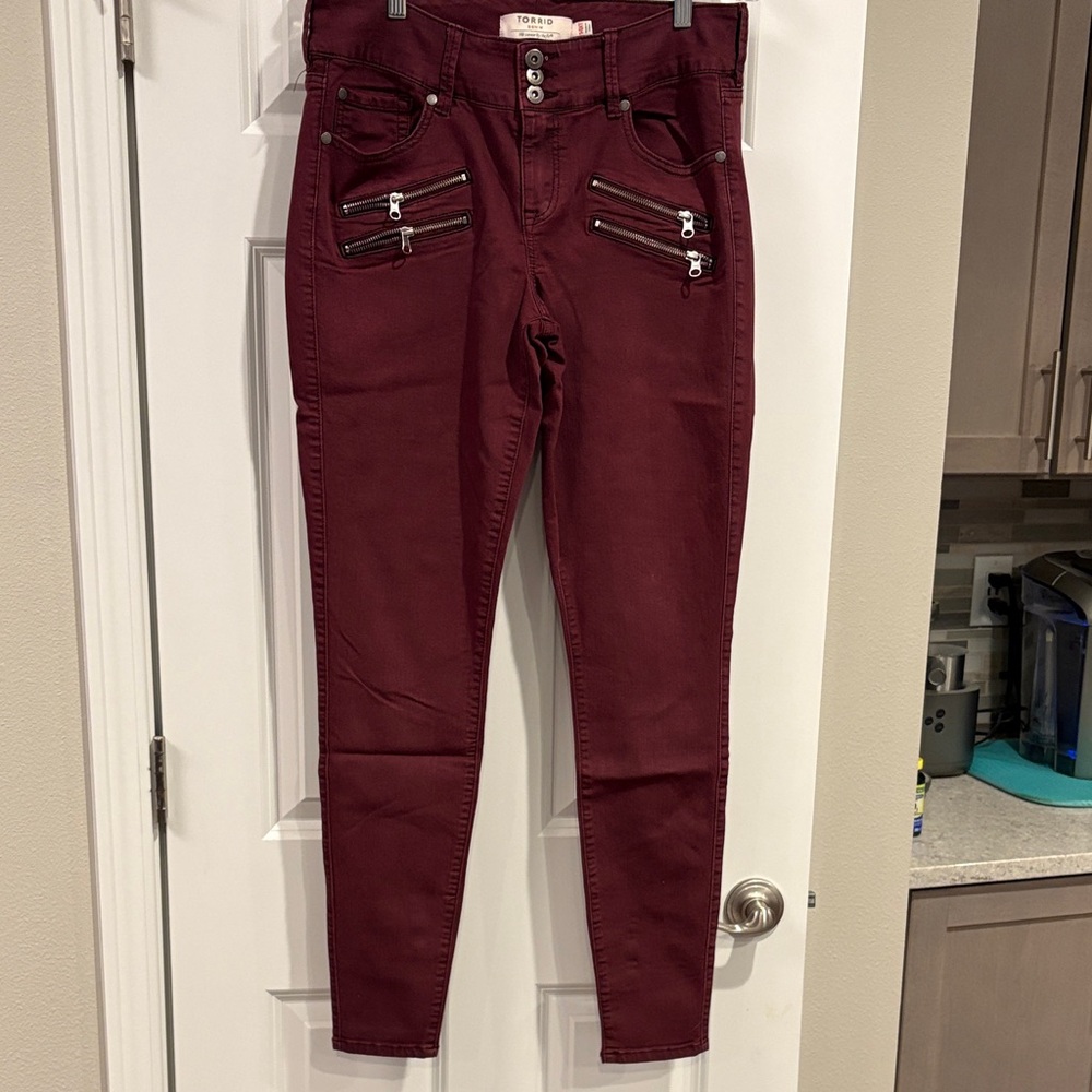 Torrid Dark Red Denim Jeans